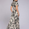 Women Maxi Dress Short Sleeve Printed Casual Dress - Image 3