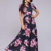 Women Maxi Dress Short Sleeve Printed Casual Dress - Image 5