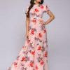 Women Maxi Dress Short Sleeve Printed Casual Dress - Image 6