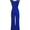 Women Sexy Jumpsuit U Neck Sleeveless Shaping Wide Leg Jumpsuit - Image 4