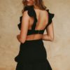Women Backless Ruffles Mini Short Party Casual Beach Dresses - Image 4