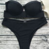 Black Bandeau Bikini Women Sexy Strapless Low Waist Swimsuit - Image 2