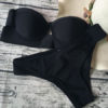 Black Bandeau Bikini Women Sexy Strapless Low Waist Swimsuit - Image 3