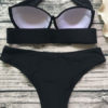 Black Bandeau Bikini Women Sexy Strapless Low Waist Swimsuit - Image 4