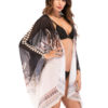Black Cover Up Long Sleeve Printed Boho Beachwear - Image 5