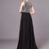 Black Evening Sexy Cutout Pleated Long Prom Dress - Image 7
