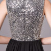 Black Evening Sexy Cutout Pleated Long Prom Dress - Image 9