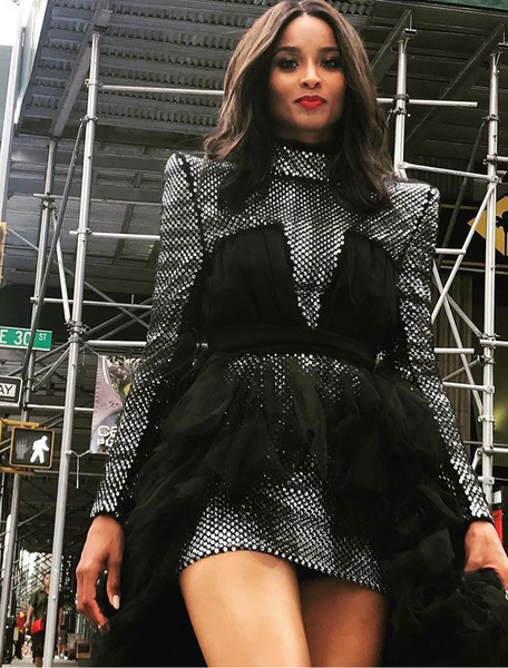 Black Party Short Dress With Corset Belt - Image 2