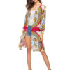 Boho Cover Up Kimono Ethnic Print Open Front Women Beachwear - Image 3