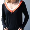 Casual Women Solid Color V-Neck Long Sleeve Blouse