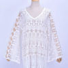 Cover Up Dress Lace Sheer Long Sleeve V Neck Women Beach Bathing Suit - Image 4