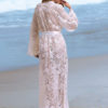 Cover Up Swimwear Lace Wrap Sheer Split Long Sleeve Bathing Suit - Image 2