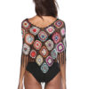 Cover Up V Neck Half Sleeve Fringe Casual Beachwear - Image 3