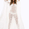 Cover Up V Neck Long Sleeve Lace Beachwear For Women