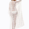 Cover Up V Neck Long Sleeve Lace Beachwear For Women - Image 2