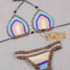 Crochet Swimsuit For Women Gray Print Bikini Bathing Suits - Image 3