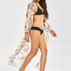 Floral Cover Up Long Sleeve Split Chiffon Beachwear - Image 4