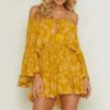 Girl Off Shoulder Sexy Beach Party Casual Lace Up Romper - Image 9