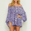 Girl Off Shoulder Sexy Beach Party Casual Lace Up Romper - Image 7