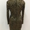 Golden Mini Dress V Neck Sequin Long Sleeve Glitter Women Club Dress - Image 15