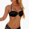 Halter Push-Up Zippered Enhanced Bikini Swimwear