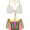 India Style Sexy Bikinis Halter High Waist Print Swimsuits For Women - Image 7