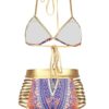 India Style Sexy Bikinis Halter High Waist Print Swimsuits For Women - Image 5