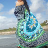 Kimono Cover Up Boho Chiffon Printed Open Front Half Sleeve Beach Swimsuit - Image 3