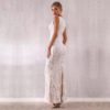 Luxury Sequined Maxi Celebrity Evening Runway Party Dress - Image 6