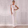 Luxury Sequined Maxi Celebrity Evening Runway Party Dress - Image 2