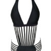 Monokini Swimsuit High Waisted Strappy One Piece Women's Bathing Suits - Image 2