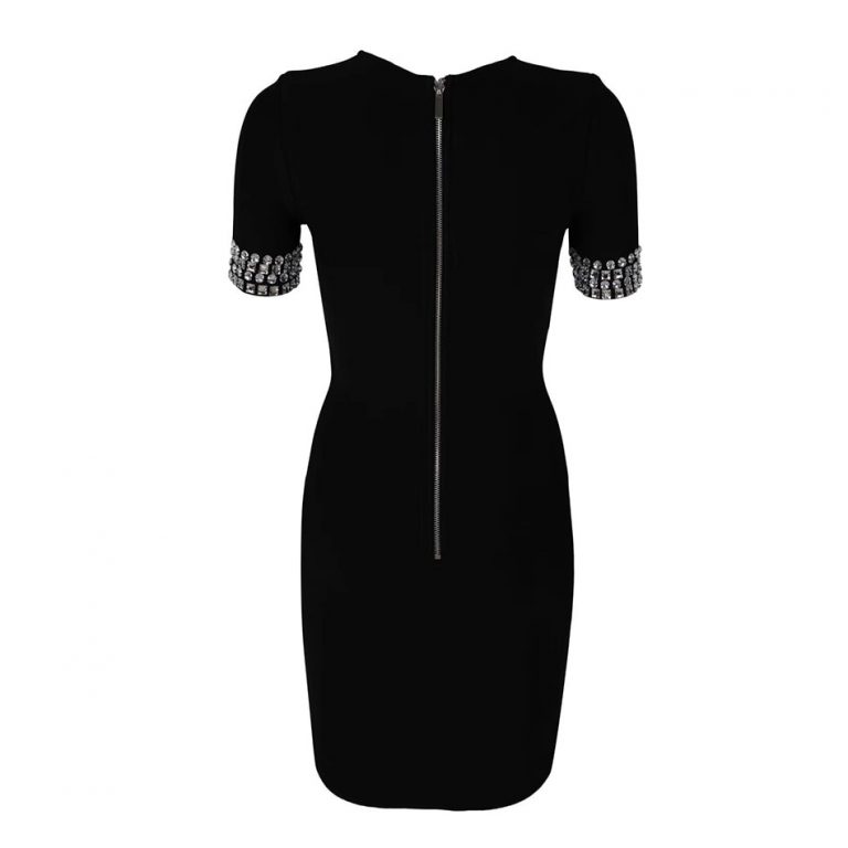 New Bandage Women Elegant Evening Party Vestidos Sexy Bead Club Dress - Image 3