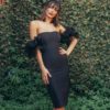 New Bodycon Lace Bandage Vestido Sexy Off Shoulder Club Women Party Dress - Image 2