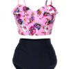 Plus Size Floral Printed Vintage High Waist Swimwear - Image 2