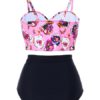 Plus Size Floral Printed Vintage High Waist Swimwear - Image 5