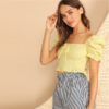 Square Neck Slim Fit Beautiful Boho Blouse - Image 3