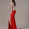 Red Prom Long Mermaid Evening Party Dress With Train - Image 6