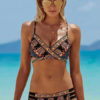 Sexy Bikini Swimsuit African Print Cross Front Two Piece Bathing Suits For Women