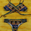 Sexy Bikini Swimsuit African Print Cross Front Two Piece Bathing Suits For Women - Image 3