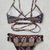 Sexy Bikini Swimsuit African Print Cross Front Two Piece Bathing Suits For Women - Image 4