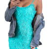Sexy Club Dress Sleeveless Straps Fringe Shaping Mini Dress - Image 5