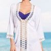 Sexy Cover Up Long Sleeve Cut Out Plunging Beachwear