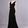 Sexy Evening Velvet Dark Green Long Prom Dress With Train - Image 4