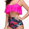 Sexy High-waist Flounces Spaghetti Strap Tankinis For Women - Image 2