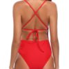Sexy Hollow Strappy Backless Cross Monokini Swimwear Swimsuit For Women - Image 4