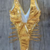 Sexy Monokini Swimsuit V Neck Strappy Glitter Women Beachwear - Image 4