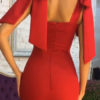 Sexy Red Party Off The Shoulder Mermaid Dress - Image 4