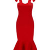 Sexy Red Party Off The Shoulder Mermaid Dress - Image 3