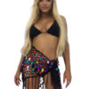 Sexy Sarong Sequins Fringe Brocade Cover Up - Image 2