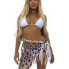 Sexy Sarong Sequins Fringe Brocade Cover Up - Image 3